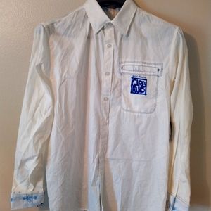 Marithé François Girbaud shirt, size XL, color white